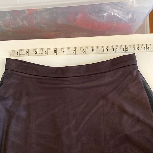 Vintage 90s Mauve & Black Mesh Maxi Skirt Size 4 - Picture 8 of 10
